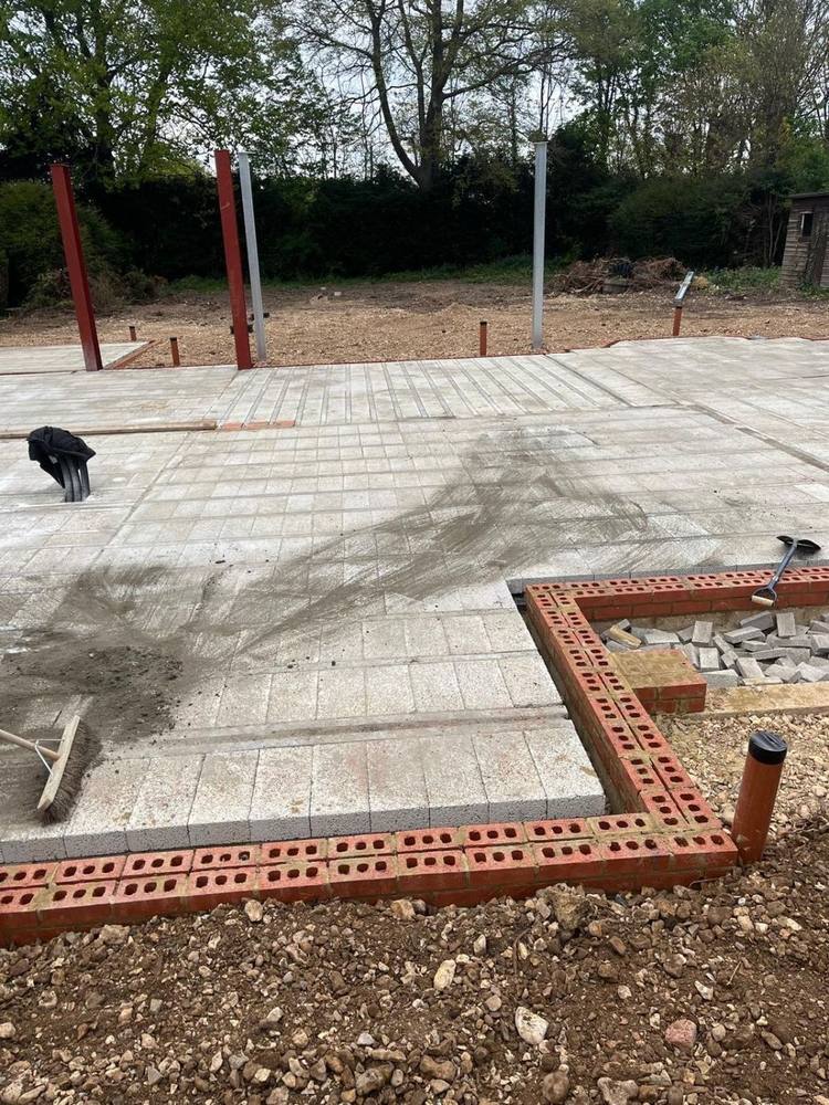 Beam and block ground floor laid over the substructure